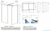 Radaway Modo New Black III kabina Walk-in 135x80x200 Factory rysunek techniczny